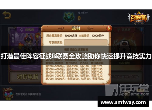 打造最佳阵容征战B联赛全攻略助你快速提升竞技实力